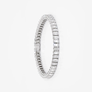 Best Selling High Quality Classic 925 Silver Emerald Cut 4*6mm Moissanite Diamond Tennis Bracelet Luxury Fashion <b>Fine</b> Jewelry - Product Image 1