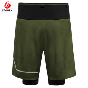 Pantalones cortos deportivos de secado rápido para hombre, pantalones de chándal con logotipo personalizable, bolsillos, ropa de gimnasio, ropa deportiva, entrenamiento físico - Product Image 2