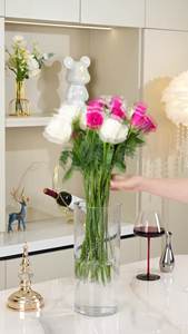 शादी के लिए थोक टिकाऊ अनब्रेकेबल सिलेंडर ऐक्रेलिक प्लास्टिक का फूल और घर या घटना सजावट के लिए ईस्टर - Product Image 4