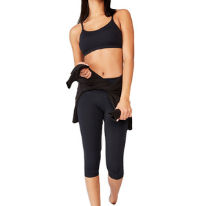 Conjunto de mallas con Sujetador deportivo Reversible para mujer, camisetas deportivas sin costuras de secado rápido, pantalones transpirables con patrón sólido de talla grande - Product Image 6