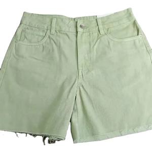 Shorts Bermuda de Verano Personalizados, Transpirables, de Secado Rápido, con Cierre de Cremallera y Botones, Casuales, de Lona, Ajustados, hasta la Rodilla, Desgarrados, para Mujer - Product Image 1