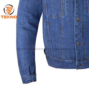 Veste Jeans en Coton Personnalisé Vestes en Denim Manteau Homme Col Rabattu Bomber Décontracté Hommes Moto Vêtements Outwear - Product Image 2