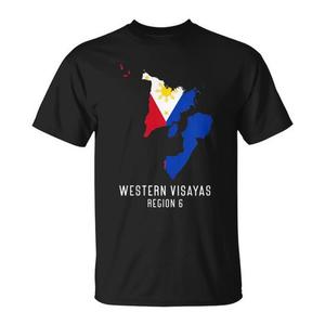 Proud Pinoys T-Shirt with Western Visayas <b>Map</b> Promotional Western Visayas <b>Map</b> Graphic - Product Image 1