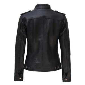 Chaqueta de Cuero para Mujer, Diseño Clásico, Nueva, de Lona Genuina, Transpirable, Otoño-Invierno, Tejida, de Alta Calidad, Personalizable, en Venta - Product Image 2