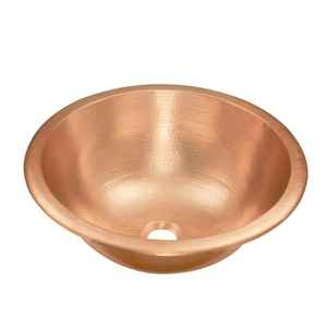 Lavabo de Cobre Antiguo Martillado para Hotel, Hogar, Villas, Decoración de Baños, Lavabo de Cobre de Forma Redonda - Product Image 6