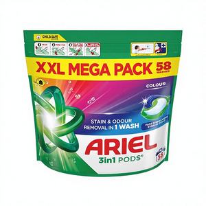 Cápsulas de Detergente para Lavandería Ariel Todo en Uno, 58 Lavados, Colores - Product Image 1