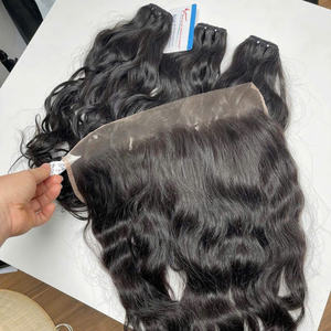 13x6 HD encaje Frontal vietnamita extensiones de cabello humano virgen natural ondulado suizo HD encaje Frontal pelucas - Product Image 1