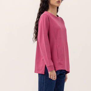 Logo personnalisé vierge plaine sweats en coton surdimensionné lourd vêtements de rue pour les femmes vêtements d'hiver sweats - Product Image 3