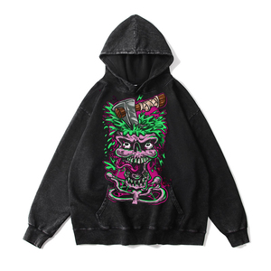 Sudadera con capucha de chorlito mezclada de algodón OEM y ODM al por mayor para hombre sudaderas con capucha estampadas de secado rápido bordado personalizado talla XL patrón de dibujos animados - Product Image 1