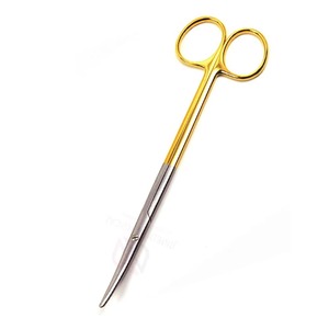 Precision <b>Surgical</b> Gum Scissors | Manual Custom 145mm Half Gold Curved Stainless Steel <b>Blade</b> CE Certified for Professional Use - Product Image 2