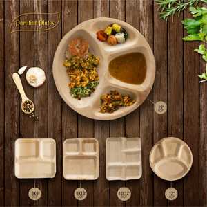 Platos desechables de hoja de palma de areca redonda de 6 pulgadas Eco Safe perfectos para fiestas bodas y eventos compostables y resistentes - Product Image 2