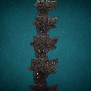 Tela de encaje bordado Floral colorido con patrón intrincado Ajuste de tul Elegante ropa de boda de gama alta decoraciones de boda - Product Image 4