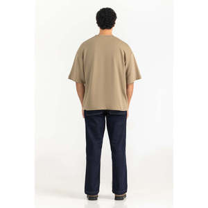 Camisetas de Punto Holgadas para Hombre, 280g MN-TS-SS26-021-A, Camisetas con Logotipo y Letras Estampadas, Diseño Transpirable y Compresible - Product Image 5