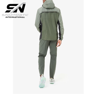 Conjunto de Sudadera con Capucha y Cordón Ajustable para Hombre, 100% Nailon, Estilo Informal, Multicolor, Cortavientos, Chándal Informal de Otoño, Cordura - Product Image 2