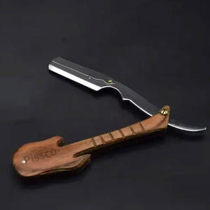 Navaja de Barbero Profesional con Cuchillas, Navaja de Afeitar de Filo Recto para Hombres, para Cortar y Afeitar la Barba - Product Image 1