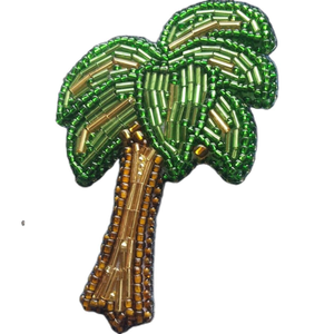 Broche de luxe en perles de rocaille brodée papillon et fleurs, broderie artisanale en perles de rocaille, commande personnalisée, faite à la main - Product Image 4