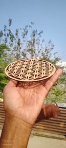 Posavasos Moderno de Madera MDF Aislante, Posavasos Tradicional de Madera Natural para Decoración del Hogar, Regalos Promocionales, Grabado Hueco - Product Image 2