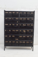 Cajonera de Almacenamiento Multiusos Estilo Industrial, Fabricada en Hierro Metálico Resistente, de Alta Calidad, para Hogar u Oficina