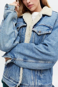 Nueva chaqueta vaquera de algodón con estampado de moda hecha en fábrica para hombre, chaqueta vaquera de invierno de tamaño personalizado - Product Image 3