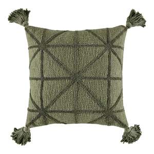 100% Cotton Luxury <b>Cushion</b> Cover with <b>Tassels</b> Decorative Pillow Hand Woven Boho Tufted Stripes Checkered Stripes - Product Image 1