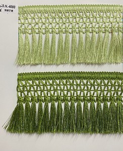 Customized Hand Woven Ribbons & Laces in <b>Pastel</b> Shades with Fringes for Dress Designers & Resale - Product Image 2