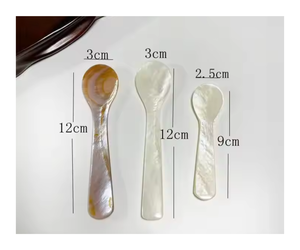 Meilleure vente cuillère en nacre vaisselle écologique en forme de vis artisanat cuillère à dessert fait à la main de l'usine du Vietnam - Product Image 4