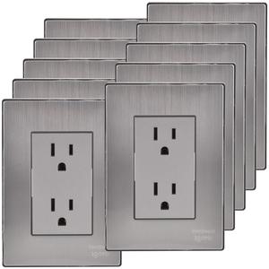 แผ่นสแตนเลสดูเพล็กซ์, MXINU-006, 10 ชิ้น, หน้าสัมผัสแบบดูเพล็กซ์, 125-250VAC, 15A, 50/60Hz, สีเงิน, สแตนเลส/PC - Product Image 1