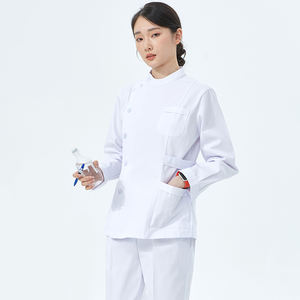 ชุดสครับคอปกแบบครูว์เนค ชุดทำงานผ่าตัด ชุดยูนิฟอร์มพยาบาลผดุงครรภ์ ชุดทำงานโรงพยาบาล สำหรับผู้หญิง ผู้ชาย แพทย์ แฟชั่นเกาหลี - Product Image 3