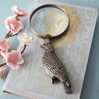 Handmade Eco-Friendly Brass Classic Circle Magnifying Glass Office Desk Accessories Foldable Lightweight Rectangle Reading