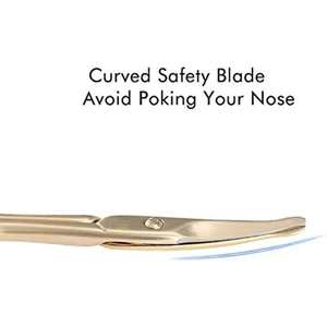 Nose Hair Scissors Grooming Mustache Ear Trimming Personal Care Ceramic Handle Stainless Steel Curved Sharp Small <b>Shears</b> - Product Image 5