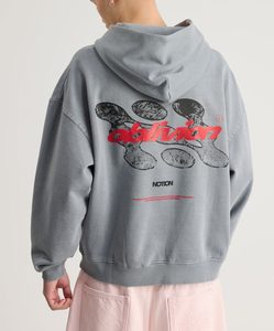 Sweat-shirt pour homme surdimensionné à épaules tombantes, lavage à l'acide, en coton/polyester mélangé de qualité supérieure 480 GSM, logo personnalisé, vente en gros directe d'usine - Product Image 6