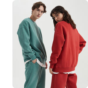 Custom OEMODM 7GG Ordenador de punto suéter puro algodón Cachemira letras cuello redondo gris negro sudaderas con capucha - Product Image 4