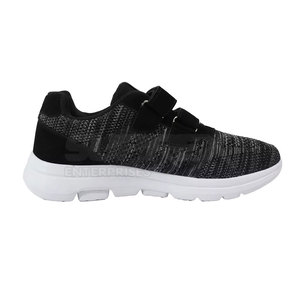 Zapatillas Deportivas de Punto Negras para Hombre, Ligeras, Cómodas y de Alta Calidad, con Suela de Goma Blanca Flexible, Zapatos Casuales para Caminar - Product Image 3