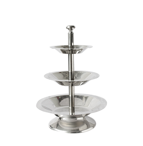 แท่นวางเค้กสแตนเลส3ชั้นเครื่องมือสำหรับเค้กทรงไข่อุปกรณ์ตกแต่งเค้กงานปาร์ตี้ - Product Image 4