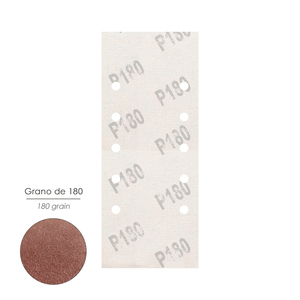 Disco Abrasivo di Ricambio con Velcro 115x280 mm. Con Fori Grana 180 (10 Pezzi) - Product Image 3