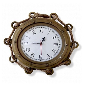 New Stylish <b>Clock</b> Wheel Wooden Ship Wall <b>Clock</b> Nautical Home Decor <b>Antique</b> Vintage <b>Clocks</b> Decoration At Best Price. - Product Image 5