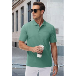 เสื้อโปโลแขนสั้นของผู้ชายเสื้อระบายอากาศได้ดีดีไซน์พิเศษ - Product Image 3