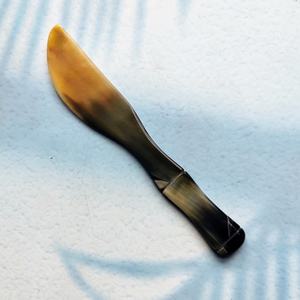 Cuchara moderna hecha de cuerno utensilios personalizados naturales cucharas de caviar de cuerno de búfalo ecológicas - Product Image 4