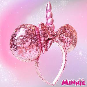 ORTEZAS DE MINNIE CON LICENCIA AL POR MAYOR - Diadema de disfraz colorida para niños - Accesorio para el cabello de unicornio para fiestas de cumpleaños y vacaciones en parques temáticos - Product Image 1