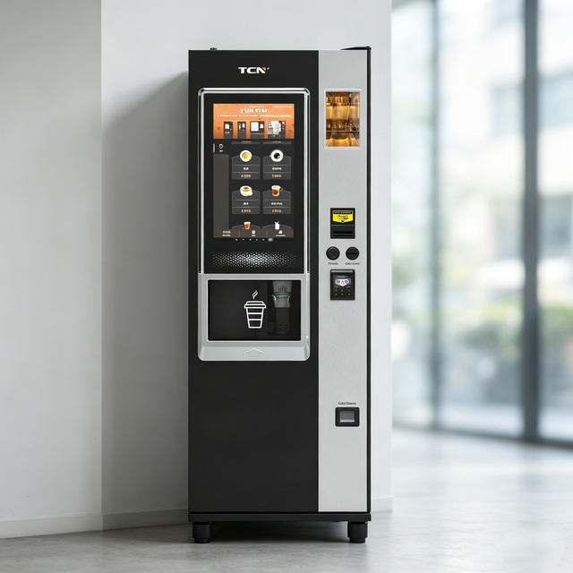 TCN Smart Coffee Vending Machine Automatic Drink Vending Machine with Cashless Payment for Office and Retail Use