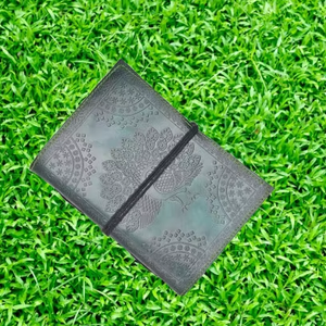 Indian Handmade Genuine Leather Journal Peacock Embossed Antique Vintage Leather <b>Diary</b> Journal Notebook - Product Image 1
