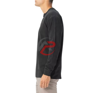 Camisa de algodón de manga larga con estampado de la mejor calidad para hombre, poliéster de algodón transpirable y de secado rápido con diseño de patrón sólido - Product Image 3