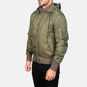 Chaqueta de bombardero Vintage Unisex con logotipo personalizable de alta calidad, cuello redondo, ODM, Primavera, cremallera, letra, chaqueta de talla grande para hombres - Product Image 3