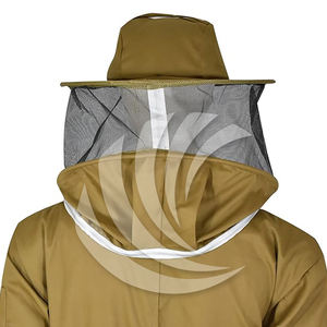 Chaqueta de Protección Apícola de Mezcla de Poliéster y Algodón con Velo Redondo, Traje de Apicultura a Prueba de Picaduras - Product Image 1