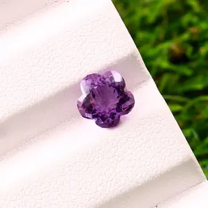 หินอเมทิสต์สีม่วง8x8มม. หินอัญมณีธรรมชาติสำหรับทำเครื่องประดับ - Product Image 3