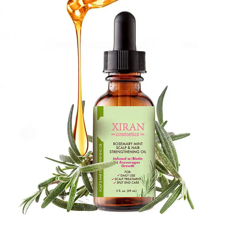 Label pribadi Formula organik penguat cepat minyak Rosemary nutrisi kulit kepala elixar Serum Minyak penumbuh rambut perawatan rambut rontok