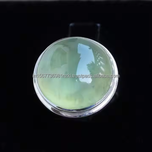 Bague Aventurine Vintage Bague de mariage en pierres précieuses vertes Nature Inspiré Bijoux en argent faits à la main Rhodium Cadeau pour lui/elle pour les fêtes - Product Image 6