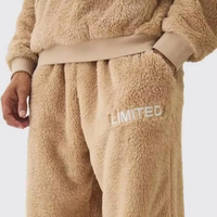 Ensemble de survêtement OEM ultra-doux pour hommes, vêtements de détente en peluche chauds, décontractés, style Streetwear, tailles et couleurs personnalisables