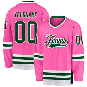 Maillot de Hockey sur glace personnalisé cousu nom et numéro maillots de crosse vierge à manches longues pratique vêtements de Hockey unisexe - Product Image 6
