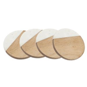 Posavasos de madera maciza de estilo clásico hechos a mano, platos cuadrados para servir tazas de té o café, fabricación decorativa - Product Image 5